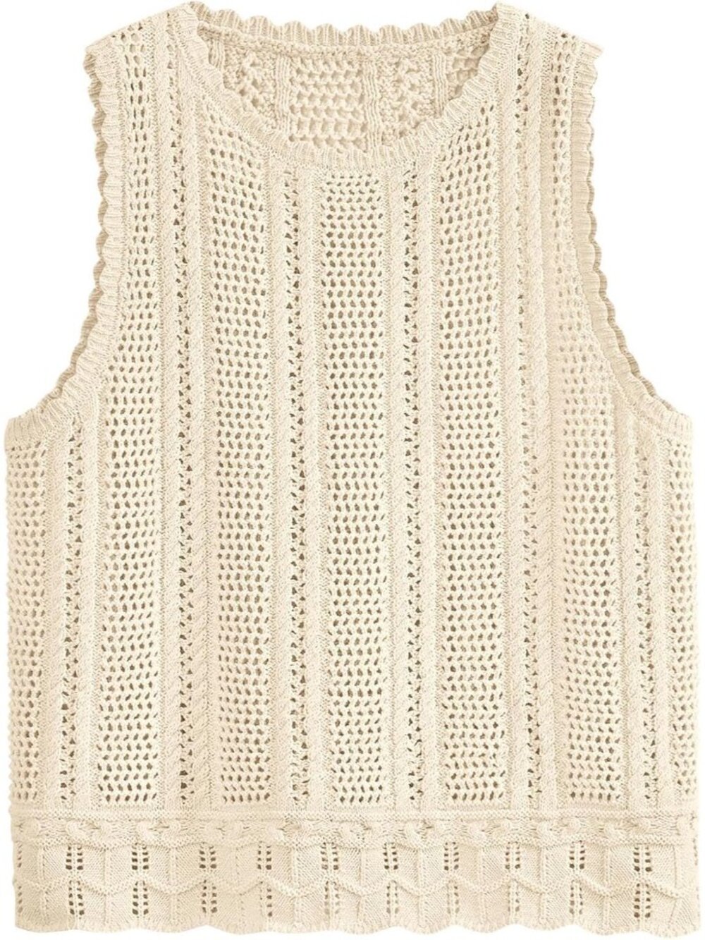 Beach Vacation Clothes for Women Spring Summer Crochet Sweater Vest Tank Tops Co